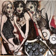 THREE WOMEN ON FASHION FLOOR
